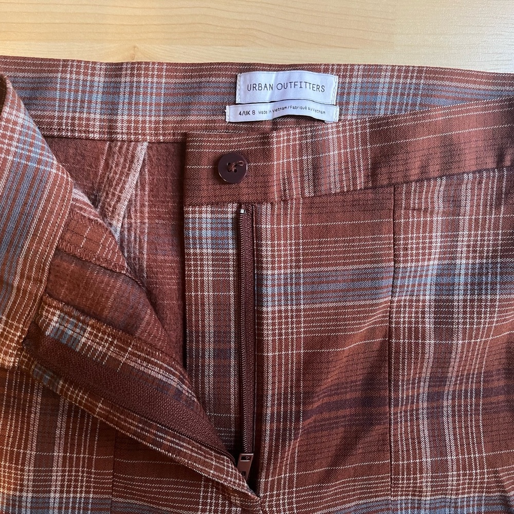 Urban plaid trouser pants